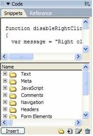 Snippets Paneli ve Ara&ccedil;ları