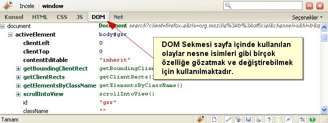 Firebug Eklentisi Kurulumu Ve &Ouml;zellikleri