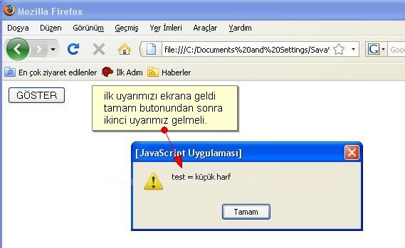 Javascriptin HTML sayfa içerisine yazılma şekilleri Body içerisine, Head içerisine, Harici Link olarak, HTML taglarının içerine yazılması