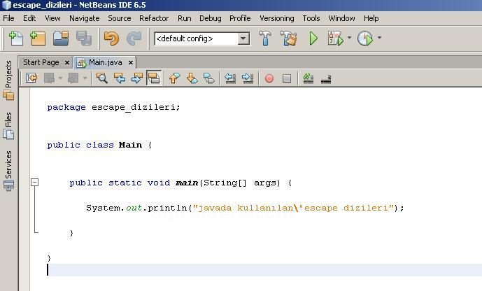 Java Da Kullanılan Escape Dizileri Escape Dizi &Ouml;rnekleri