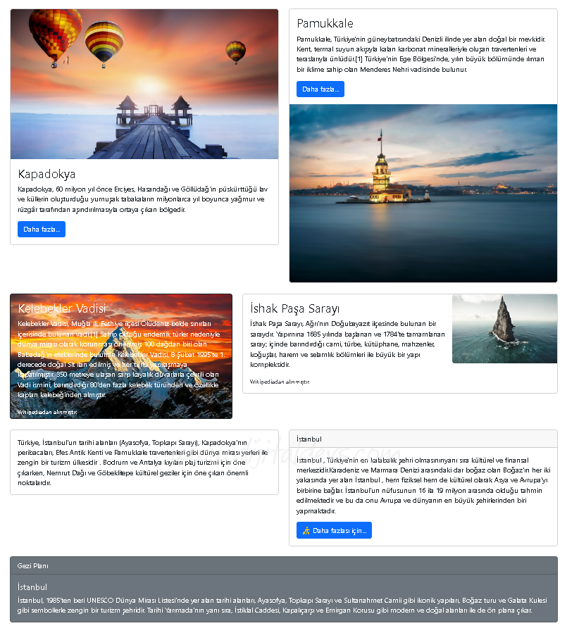 Bootstrap Kart (Card) Kullanımı