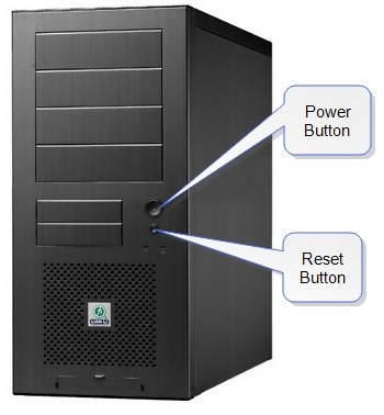Bilgisayar Kasası Üzerindeki Düğmeler ve Bağlantı Kabloları