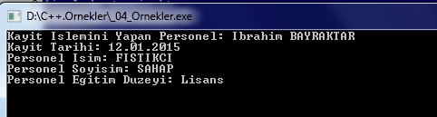 C Programlama Yapılar (Structures)